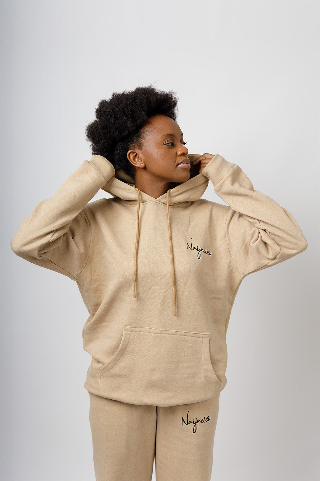 Oversized nude hoodie sale