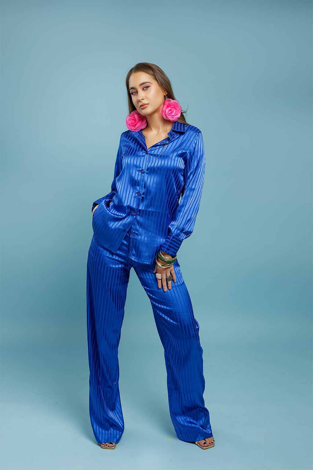 Iris Striped Silk Shirt